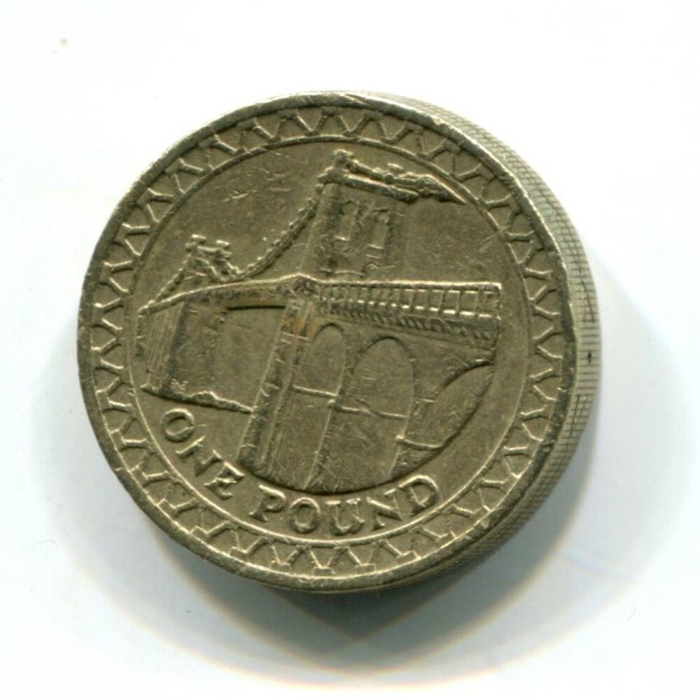 2005 Great Britain Menai Bridge Commemorative One Pound Coin (b510-1)